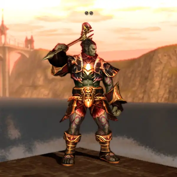 Male Orc Fighter   Red Zubei